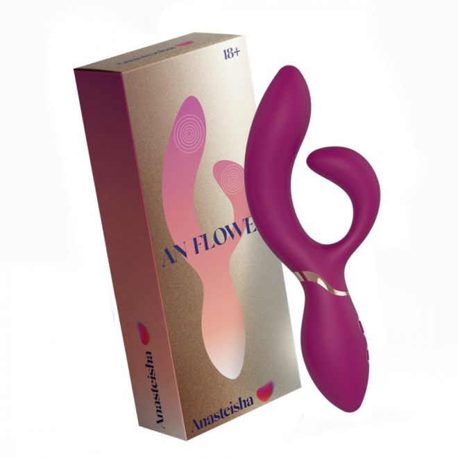 vibratorkrolikanflowersilikonfioletovyy197sm